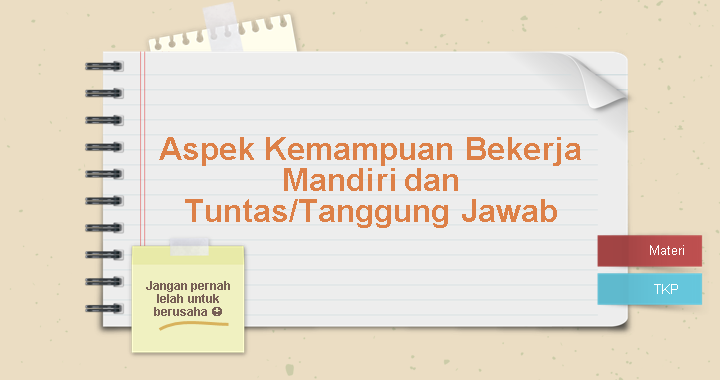 Aspek Kemampuan Bekerja Mandiri dan Tuntas/Tanggung Jawab
