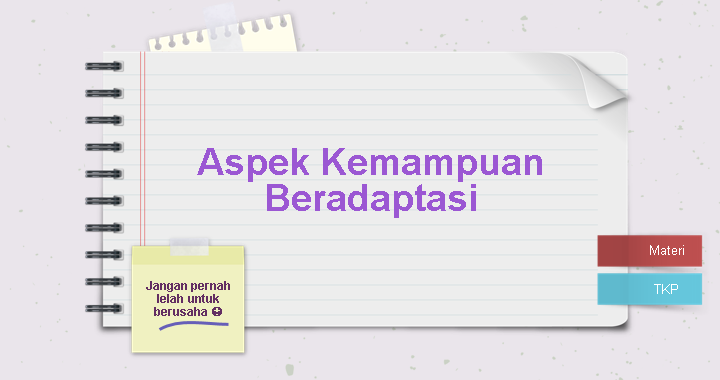 Aspek Kemampuan Beradaptasi